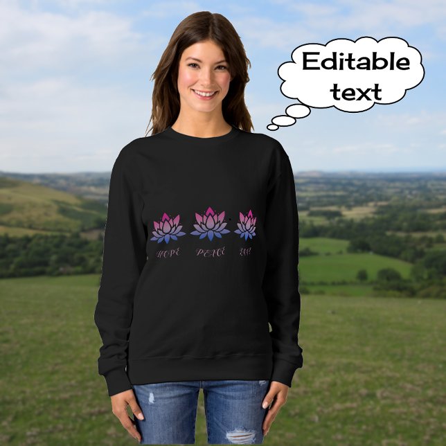 benutzerdefinierte Lotus-Blume Sweatshirt (Von Creator hochgeladen)