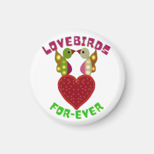Benutzerdefinierte Lovebirds Herzgeschenk Klassisc Magnet