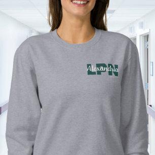 Benutzerdefinierte LPN-Anmeldeinformationen mit Na Sweatshirt