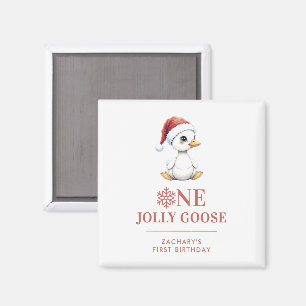 Benutzerdefinierte lustige Gans Dezember Erster Ge Magnet