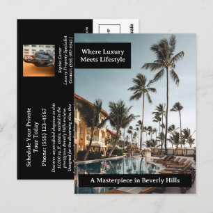 Benutzerdefinierte Luxus-Immobilien-Postkarte Postkarte