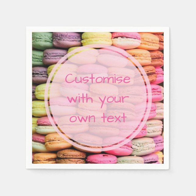 Benutzerdefinierte Macaroons Serviette (Vorderseite)
