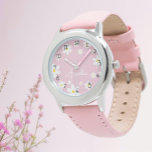 Benutzerdefinierte Mädchen Name Rosa Daisy Kinder  Armbanduhr<br><div class="desc">Behalt mit dem Namen unserer Custom Girls' Pink Daisy Kids Watch eine Zeitspur! Diese Armbanduhr mit niedlichem rosa Farbdesign kann mit ihrem Namen personalisiert werden. Ideal,  um ihr zu helfen,  pünktlich bleibe.</div>