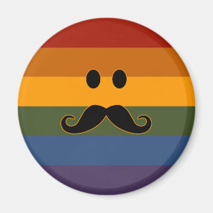 benutzerdefinierte Magnete Mustache Pride