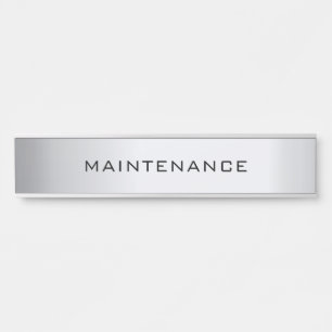 Benutzerdefinierte Maintenance-Text-Elegante Silve Türschild