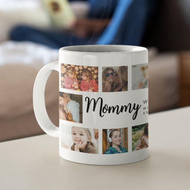 Benutzerdefinierte Mama 18 Foto-Collage Kaffeetasse (Von Creator hochgeladen)