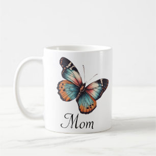 Benutzerdefinierte Mama Bunte Butterfly Personalis Kaffeetasse