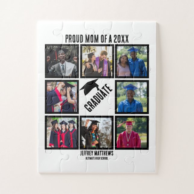 Benutzerdefinierte Mama der Abschluss-FotoCollage Puzzle (Vertikal)