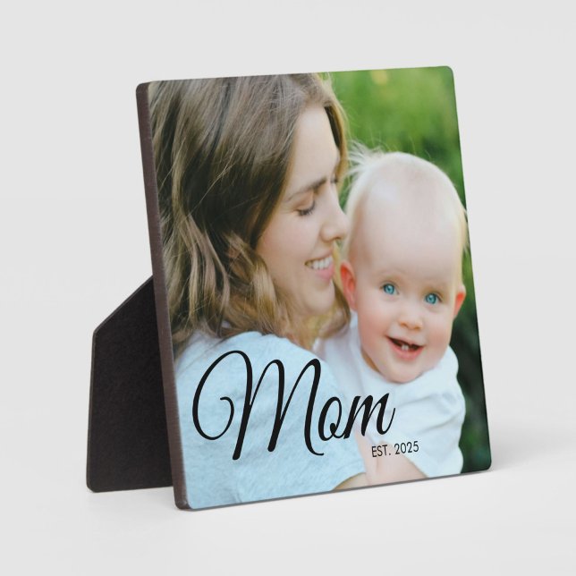 Benutzerdefinierte Mama Established Moderne Schrif Fotoplatte (Von Creator hochgeladen)