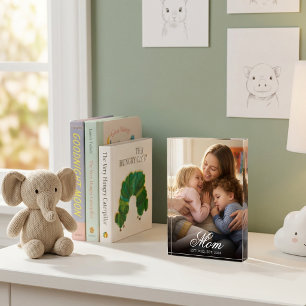 Benutzerdefinierte Mama Etablierte Elegante Schrif Fotoblock