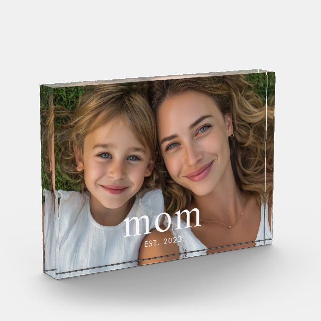 Benutzerdefinierte Mama hat modernes minimalistisc Fotoblock (Links)