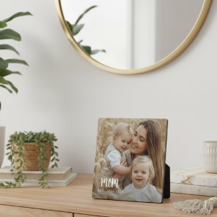 Benutzerdefinierte Mama Modernes Skript-Foto einge Fotoplatte