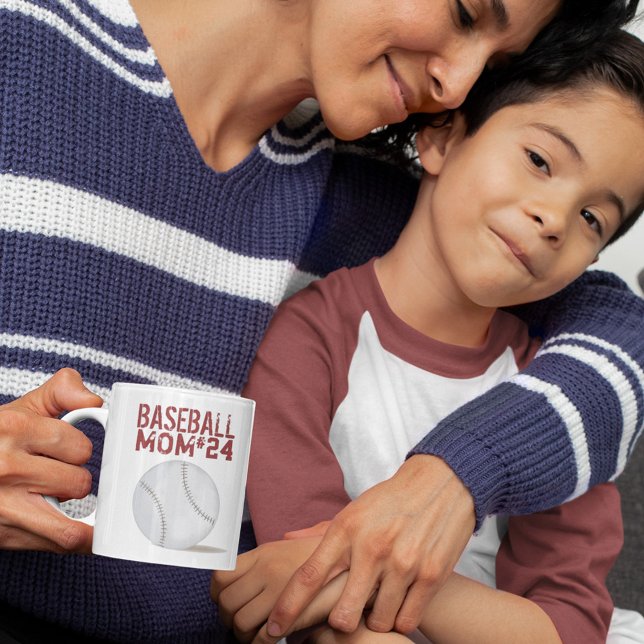 Benutzerdefinierte Mama Personalisiert Baseball Kaffeetasse (Von Creator hochgeladen)