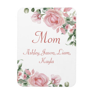Benutzerdefinierte Mama Rosa Rosen Floral 4 bis 8 Magnet
