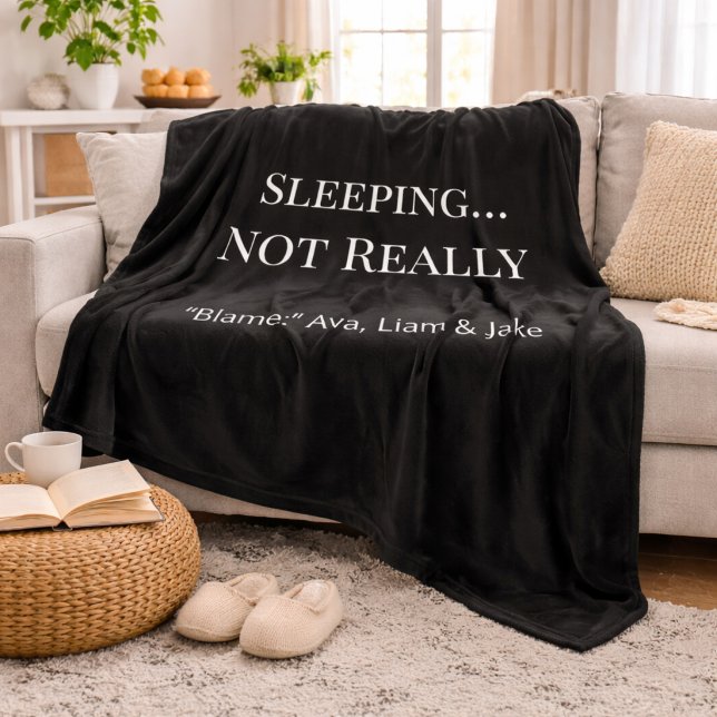 Benutzerdefinierte Mama Schwarz Weiß Fleece-Decke Fleecedecke (Von Creator hochgeladen)