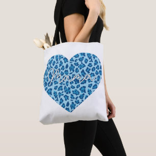Benutzerdefinierte Mama-Wortkunst auf blauem Leopa