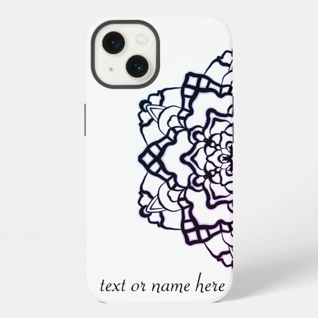 Benutzerdefinierte Mandala iPhone Hülle (Rückseite)