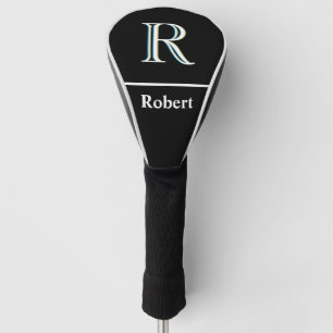 Benutzerdefinierte Männer-Monogramm mit Schwarz-w Golf Headcover