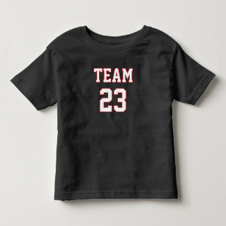 Benutzerdefinierte Mannschaftsname Zahl Kleinkind T-shirt
