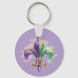Benutzerdefinierte Mardi Gras Farben Schlüsselanhänger