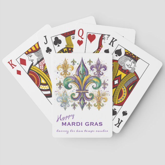 Benutzerdefinierte Mardi-Gras-Farben Spielkarten (Rückseite)
