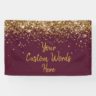Benutzerdefinierte marinegoldene Fotobox-Requisite Banner