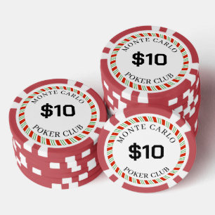 Benutzerdefinierte Marken Monte Carlo Smooth 10 $  Pokerchips