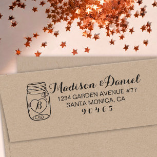 Benutzerdefinierte Mason Jar Address Briefmarke, S Permastempel