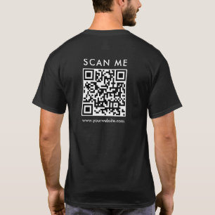 Benutzerdefinierte Mäuse QR-Code scannen Rückdruck T-Shirt