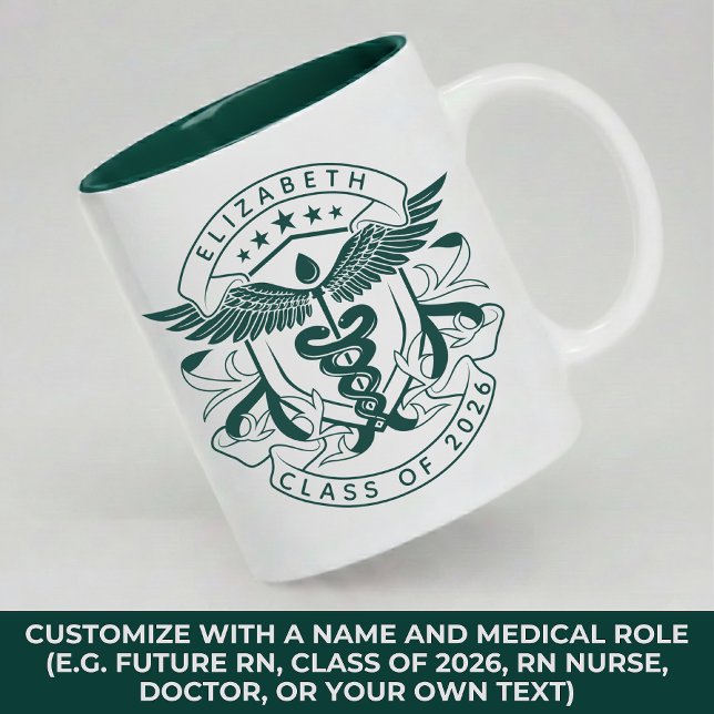 Benutzerdefinierte MD-Klasse 2026 Tasse Geschenk f (Personalized Medical Mug Gift for Future RN, ICU Nurse, ER Nurse, Doctor, Class of 2026)
