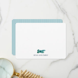 Benutzerdefinierte Meeresschildkröten-Malerei Naut Dankeskarte