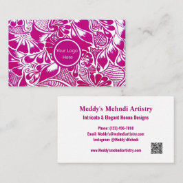Benutzerdefinierte Mehndi Artist Business Card mit Visitenkarte