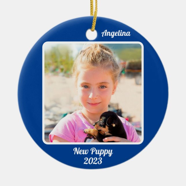 Benutzerdefinierte Meilensteine für 2-Foto-2-seiti Keramik Ornament (Vorne)