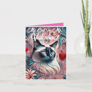 Benutzerdefinierte Mein Kater ist mein Valentinsta Karte
