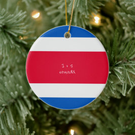 Benutzerdefinierte Meldung Costa Rica Flag Keramik Ornament