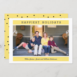 Benutzerdefinierte Meldung Gelb Weihnachts-Fot Einladung