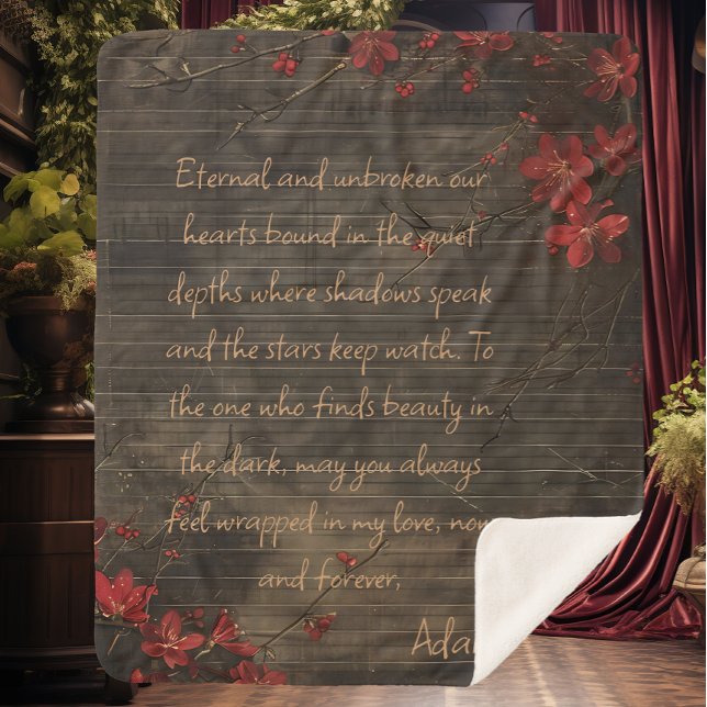 Benutzerdefinierte Meldung Holz und Kirschblossom Sherpadecke (Von Creator hochgeladen)