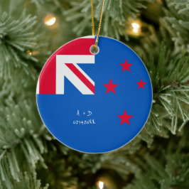 Benutzerdefinierte Meldung - Neuseeländisches Flag Keramik Ornament