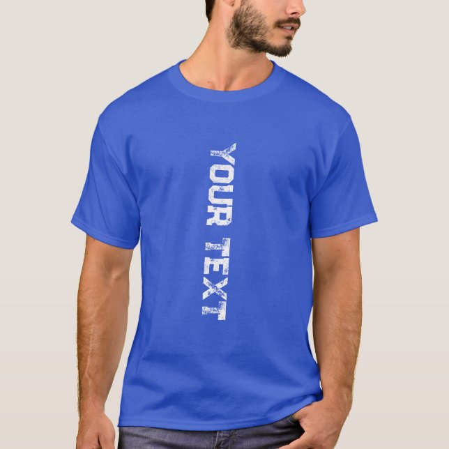 Benutzerdefinierte Mens Doppelseitig Deep Royal Mo T-Shirt (Vorderseite)