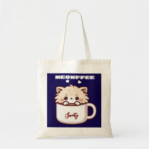 Benutzerdefinierte Meowffee Süße Kaffee Katze Tragetasche