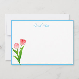 Benutzerdefinierte Merkkarten-Tulips Mitteilungskarte