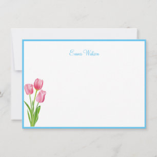 Benutzerdefinierte Merkkarten-Tulips Mitteilungskarte