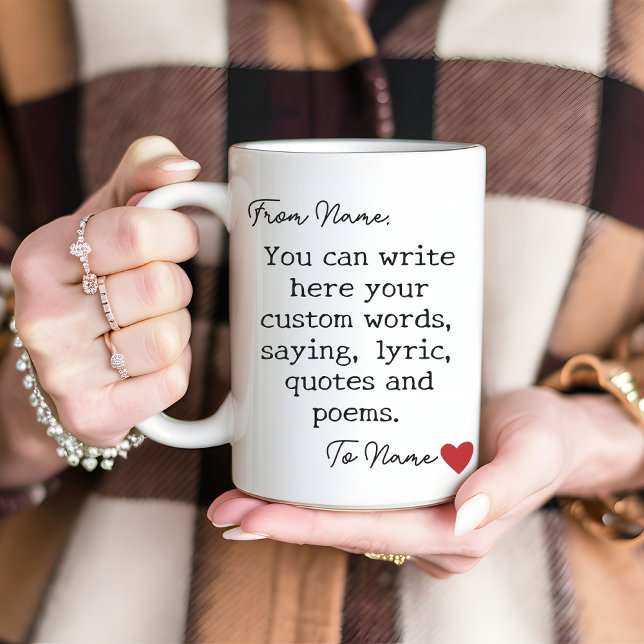 Benutzerdefinierte Message-Tasse, Geschenk für Mam Kaffeetasse ( custom message mug, birthday gift mug, graduation gift mug, Mother’s Day mug, gift for mom,)
