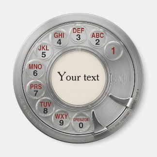 Benutzerdefinierte Metall-Drehwählscheibe Telefon Magnet