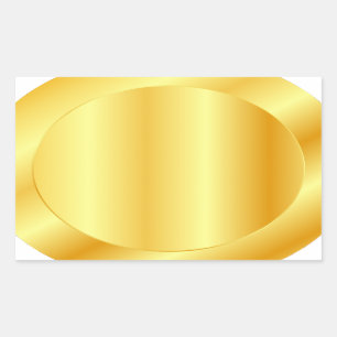 Benutzerdefinierte metallische Optik Faux Gold Lee Rechteckiger Aufkleber