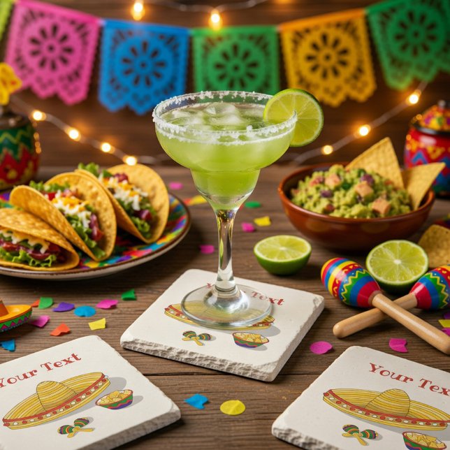 Benutzerdefinierte Mexikanische Fiesta Steinuntersetzer (Von Creator hochgeladen)