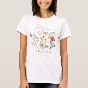 Benutzerdefinierte Mimi-Wildblumen T-Shirt