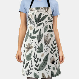 Benutzerdefinierte minimalistische botanische Küch Schürze