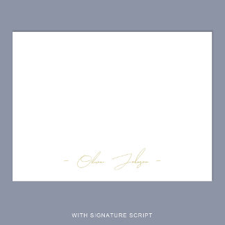 Benutzerdefinierte Minimalistische Eleganname Flat Mitteilungskarte