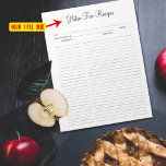 Benutzerdefinierte Minimalistische glutenfreie Rez Notizblock<br><div class="desc">Ein minimalistisches Notizblock für glutenfreie Rezepte.</div>